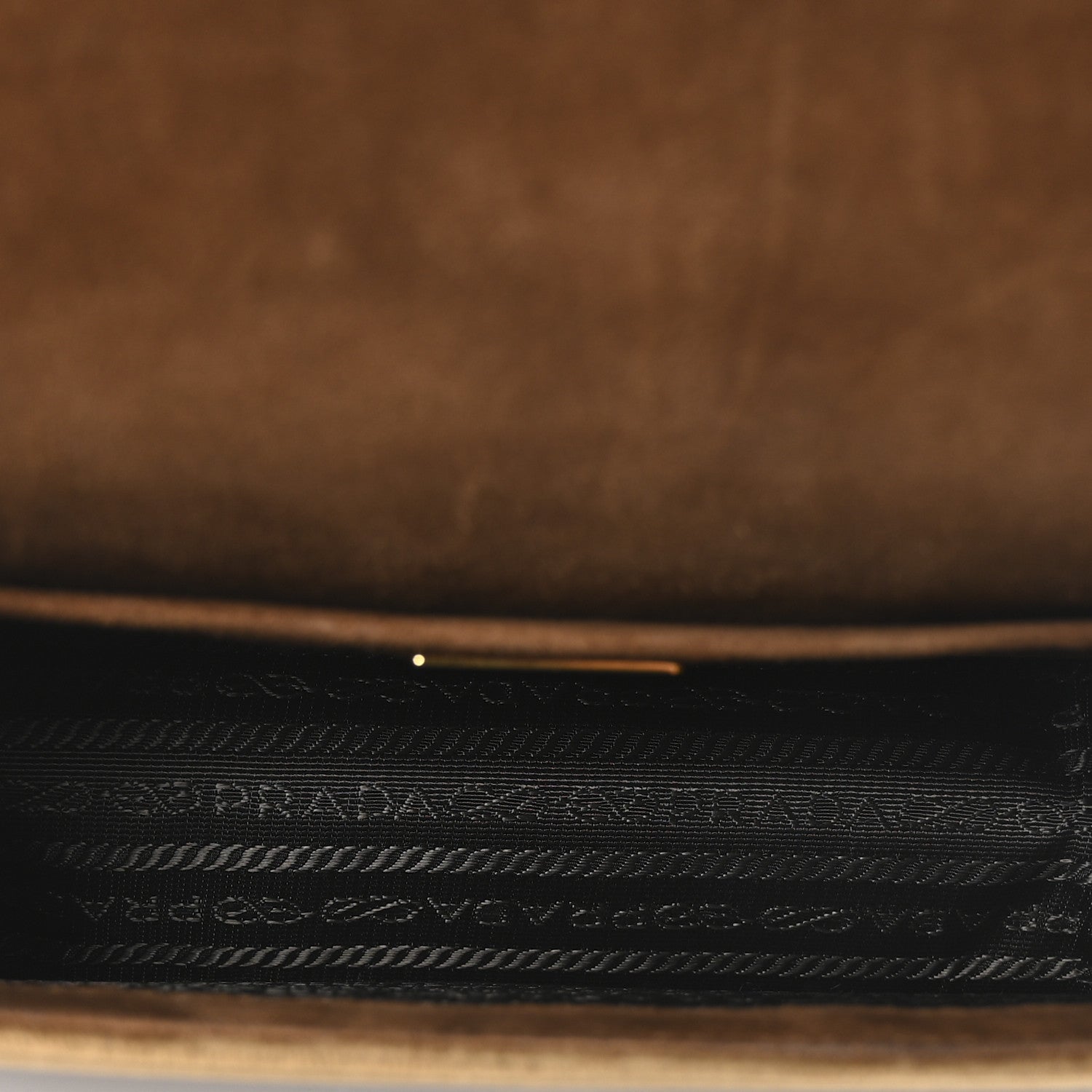 Prada Velluto Ricamo Cahier Shoulder Bag Cammello 5 of 9