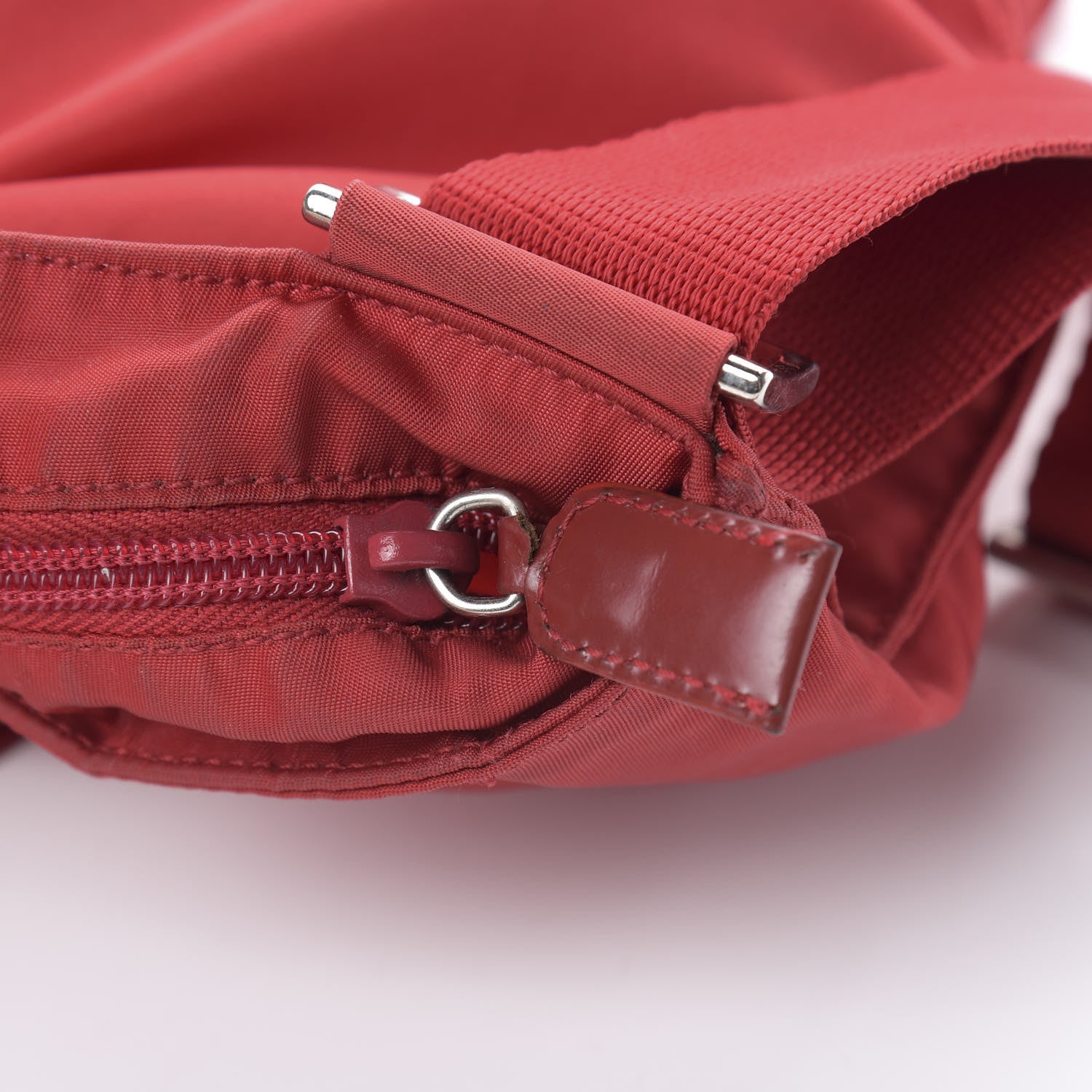 Prada Nylon Vela Flat Messenger Bag Fuoco 12 of 12