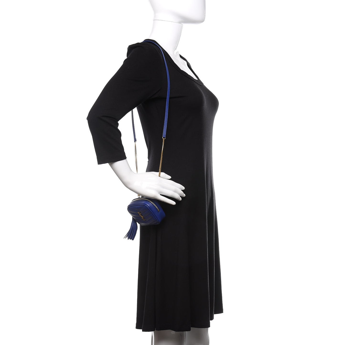 Grain De Poudre Matelasse Monogram Baby Lou Camera Bag Sapphire Blue