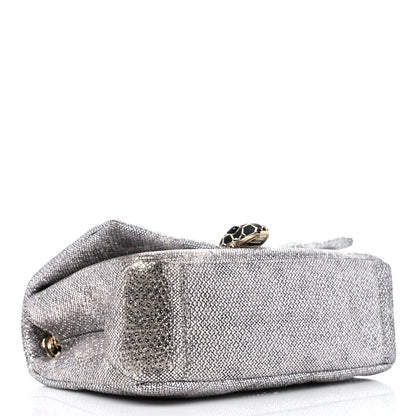 Bulgari Shiny Karung Matelasse Mini Serpenti Cabochon Crossbody Silver 4 of 8