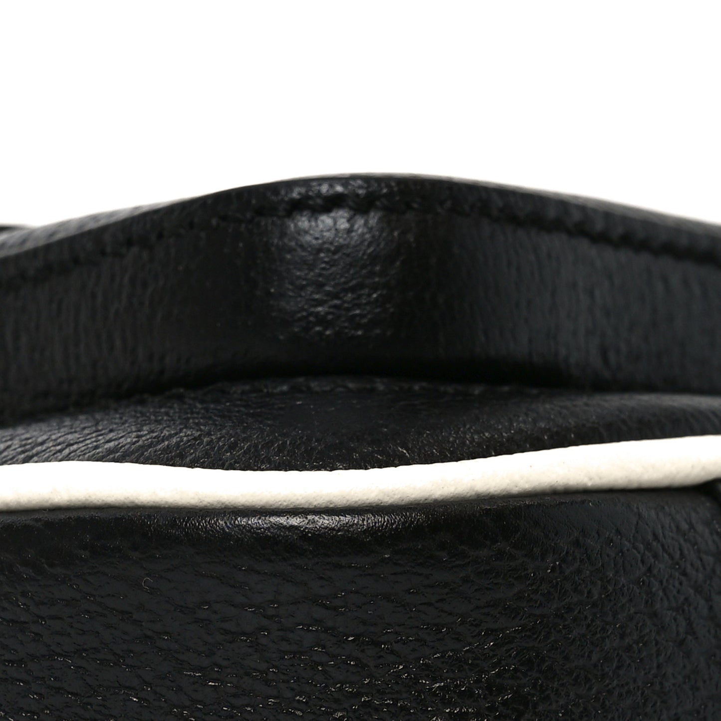 X ADIDAS Textured Dollar Calfskin Belt Bag Black
