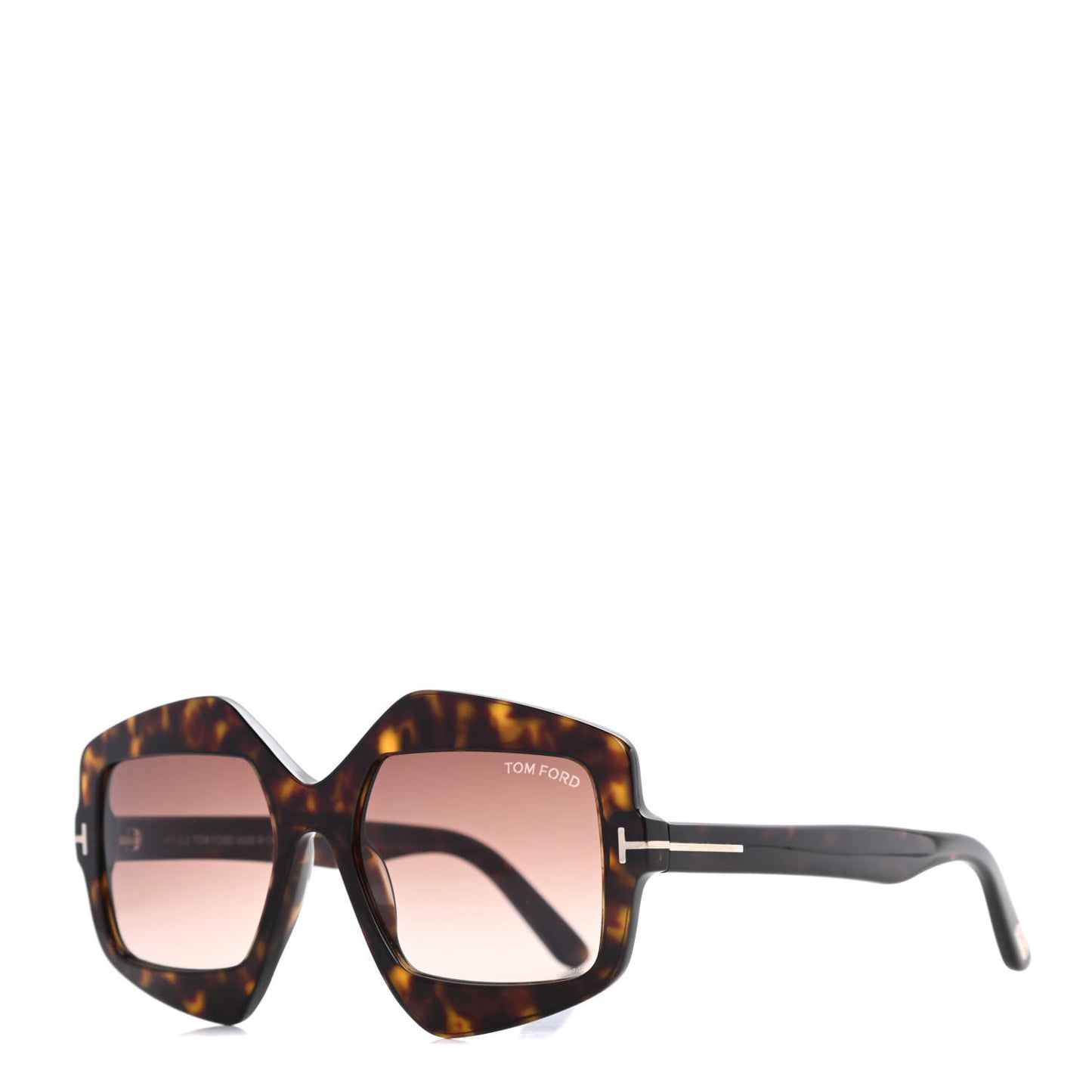 Tate-02 Irregular Square Sunglasses TF789 Dark Havana