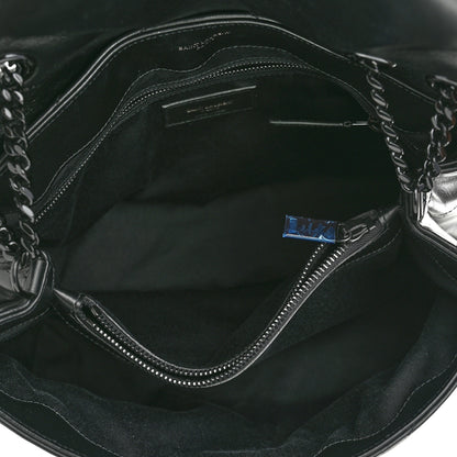 Saint Laurent Calfskin Y Quilted Monogram Monochrome Medium Loulou Chain Satchel Black 5 of 11