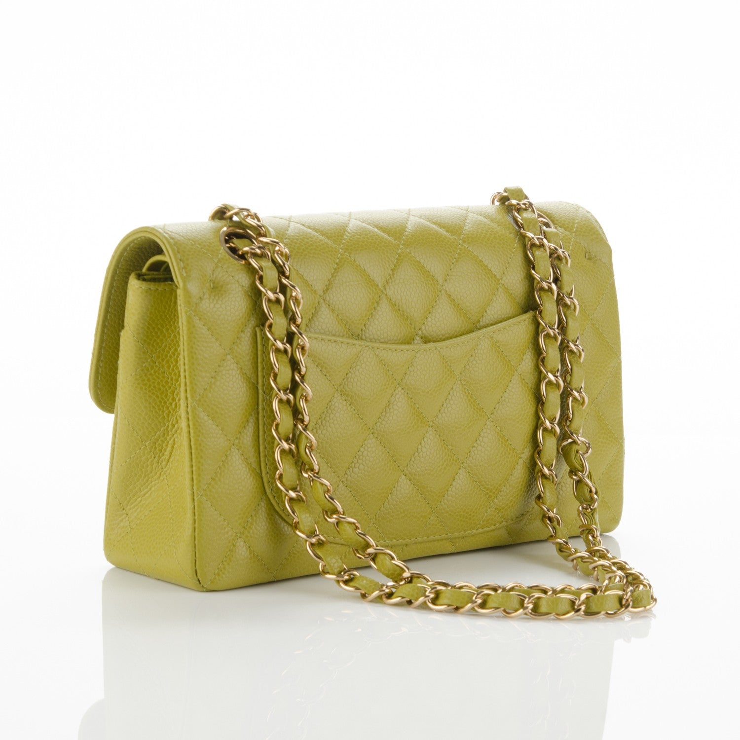 Chanel Caviar Quilted Small Double Flap Green 4 of 8