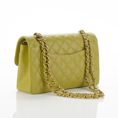 Chanel Caviar Quilted Small Double Flap Green 4 of 8