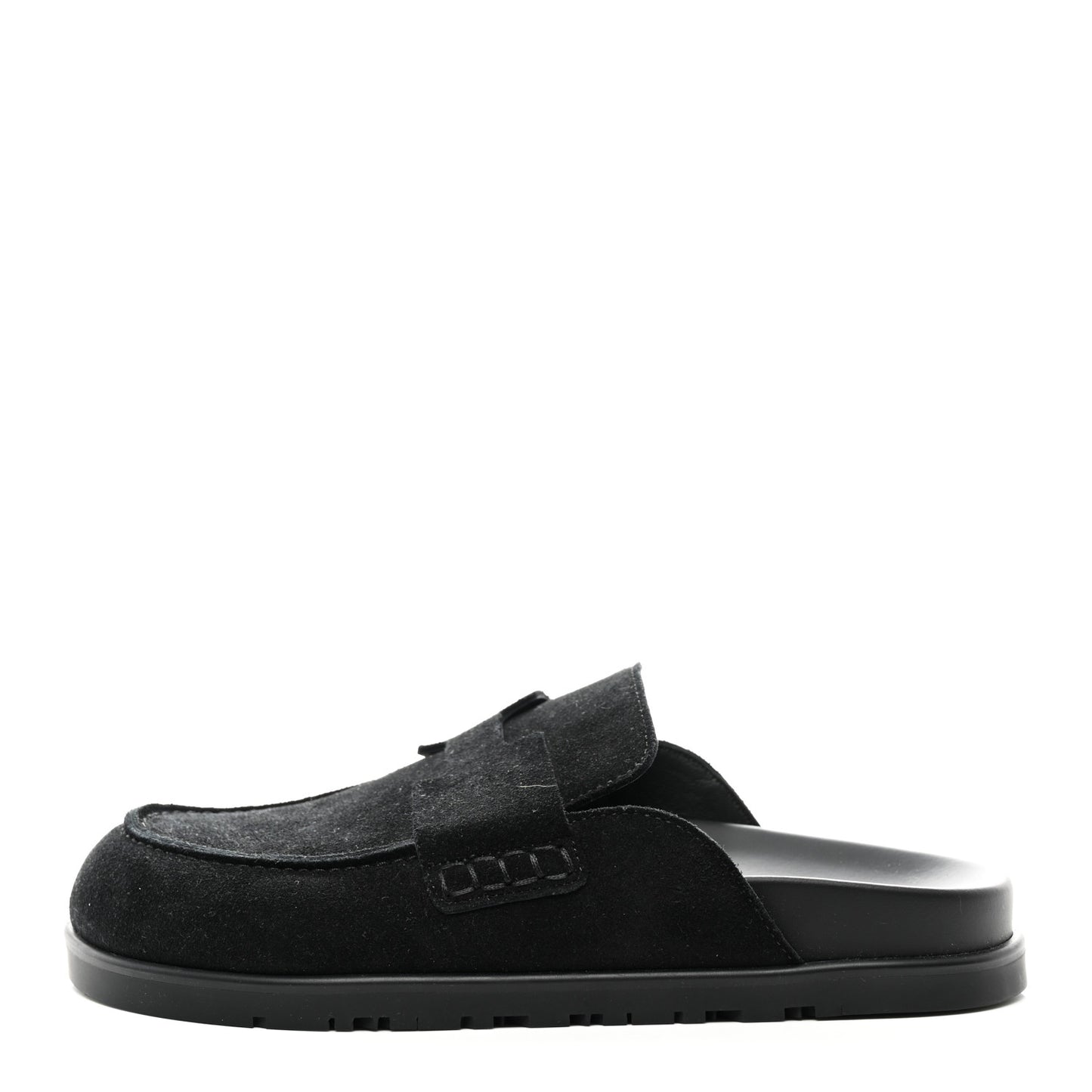 Suede Calfskin Go Mules 36 Black