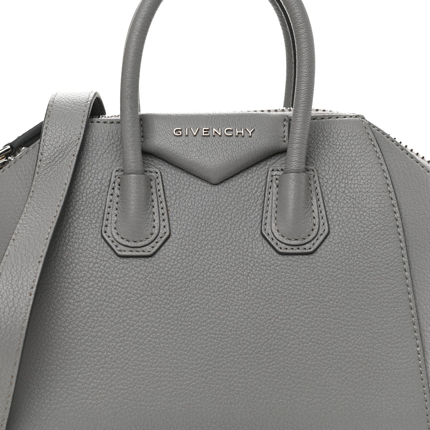 Givenchy Sugar Goatskin Mini Antigona Pearl Grey 9 of 12