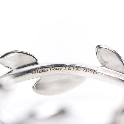 Tiffany Sterling Silver Paloma Picasso Narrow Olive Leaf Band Ring 52 6 4 of 5