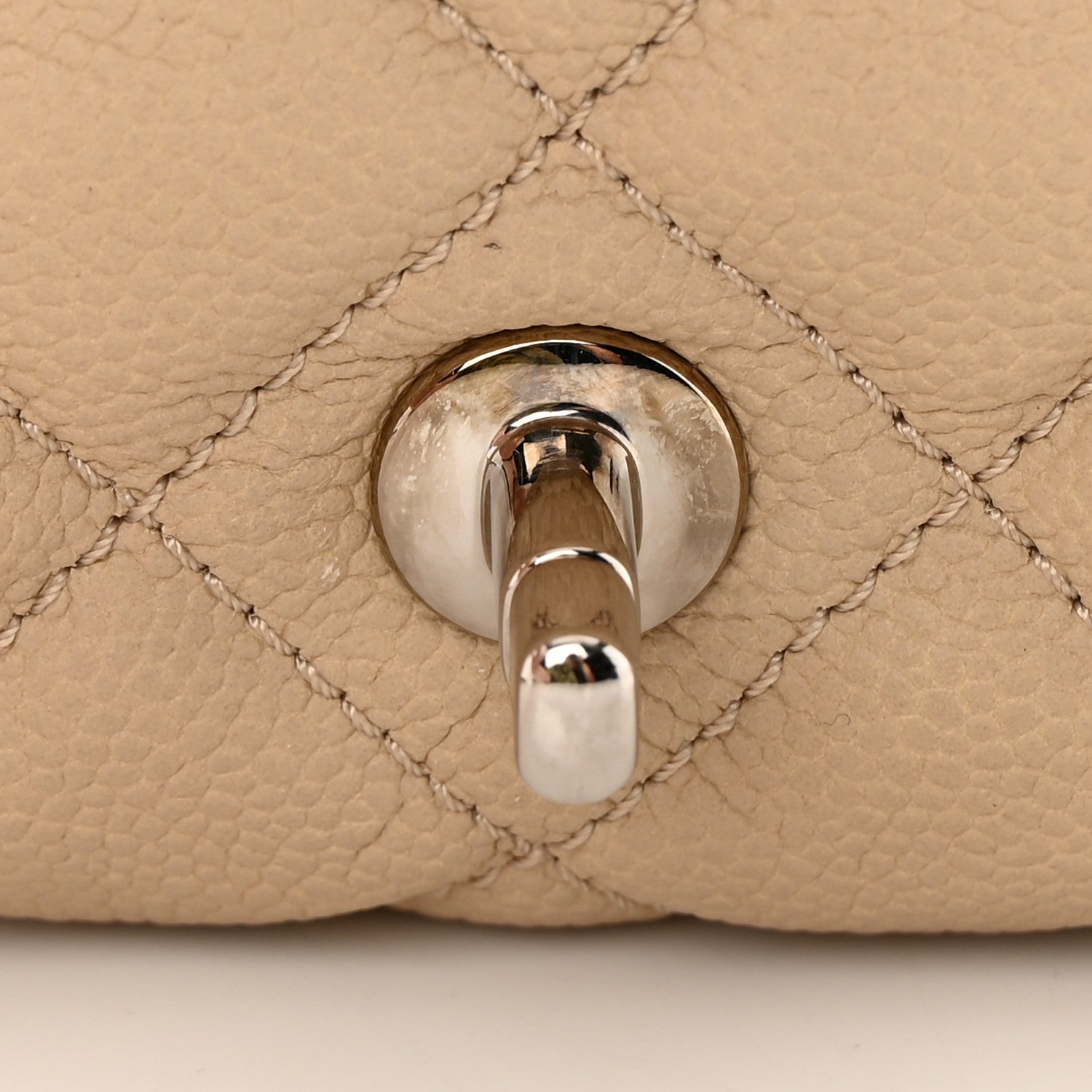 Chanel Caviar Quilted Jumbo Easy Flap Beige 12 of 15