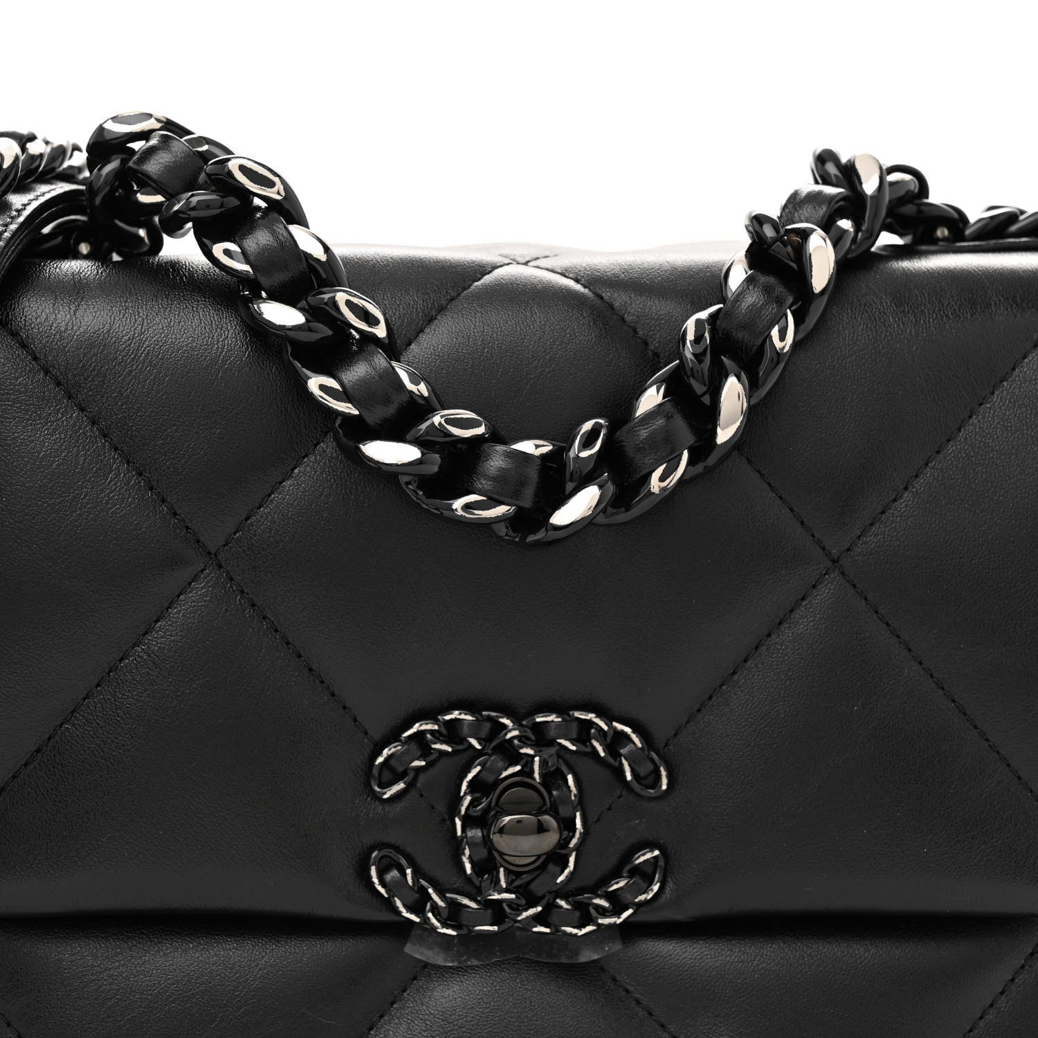 Chanel Lambskin Quilted Medium Chanel 19 Flap So Black 8 of 11