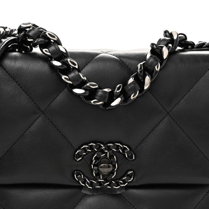 Chanel Lambskin Quilted Medium Chanel 19 Flap So Black 8 of 11