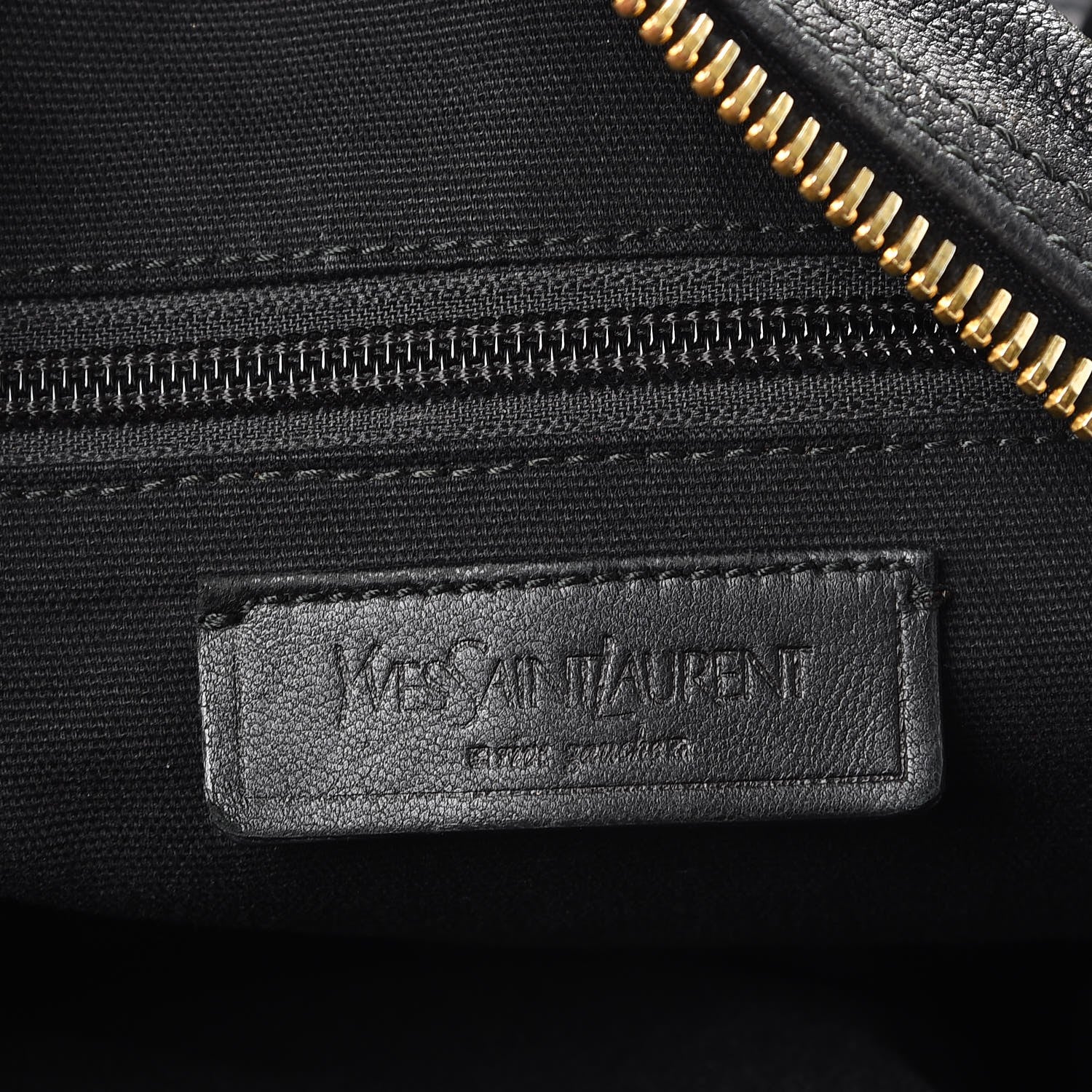 Saint Laurent Calfskin Vavin Logo Strap Duffle Bag Black 8 of 11