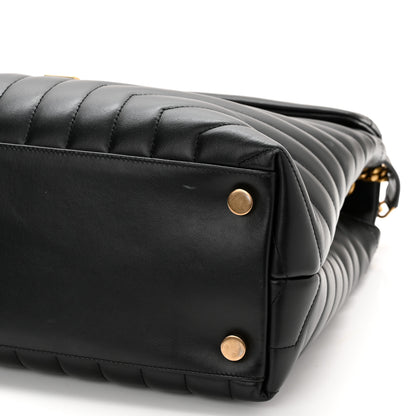 Saint Laurent Calfskin Y Quilted Monogram Large Loulou Chain Satchel Black 11 of 12