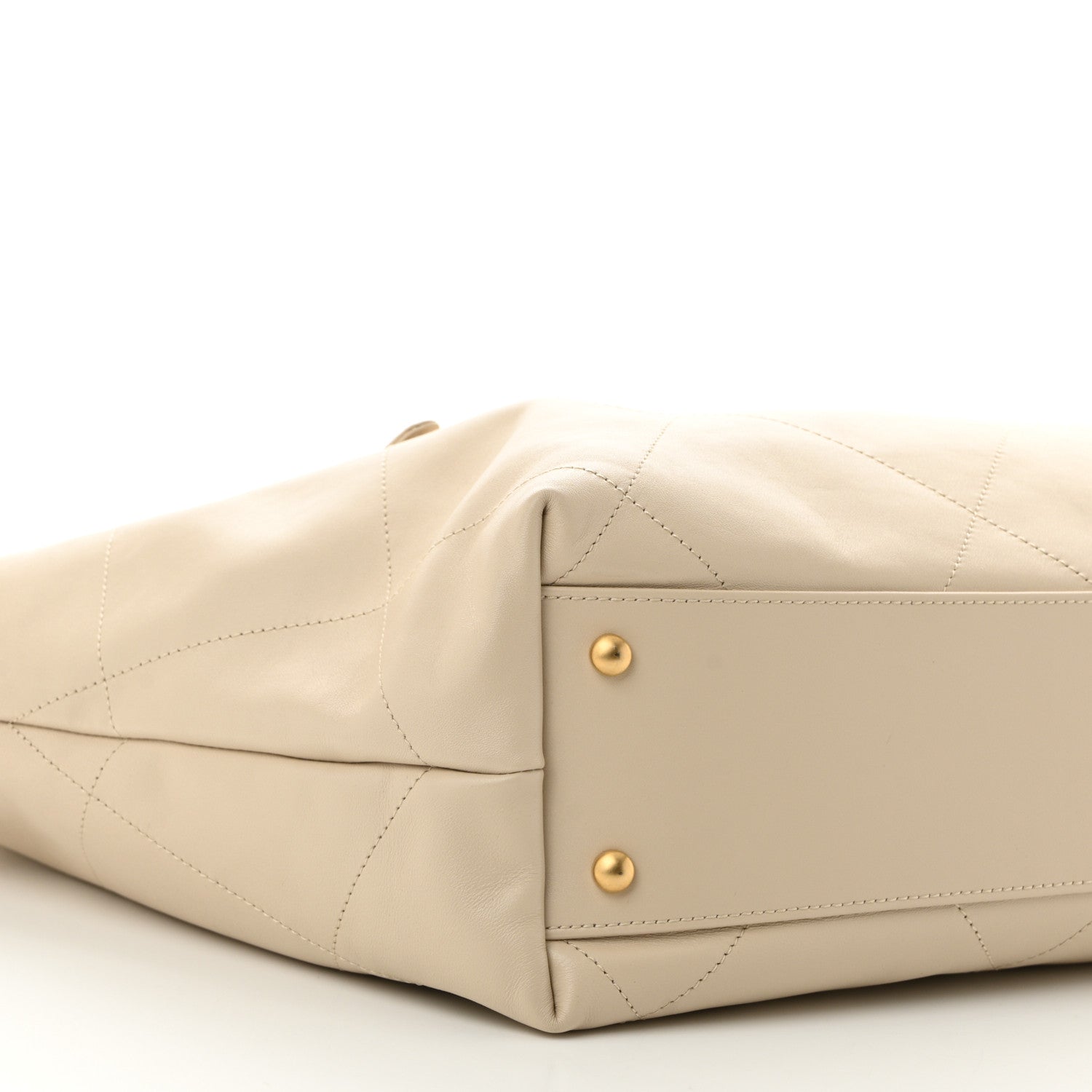 Chanel Calfskin Quilted Maxi Shopping Bag Beige 9 of 11