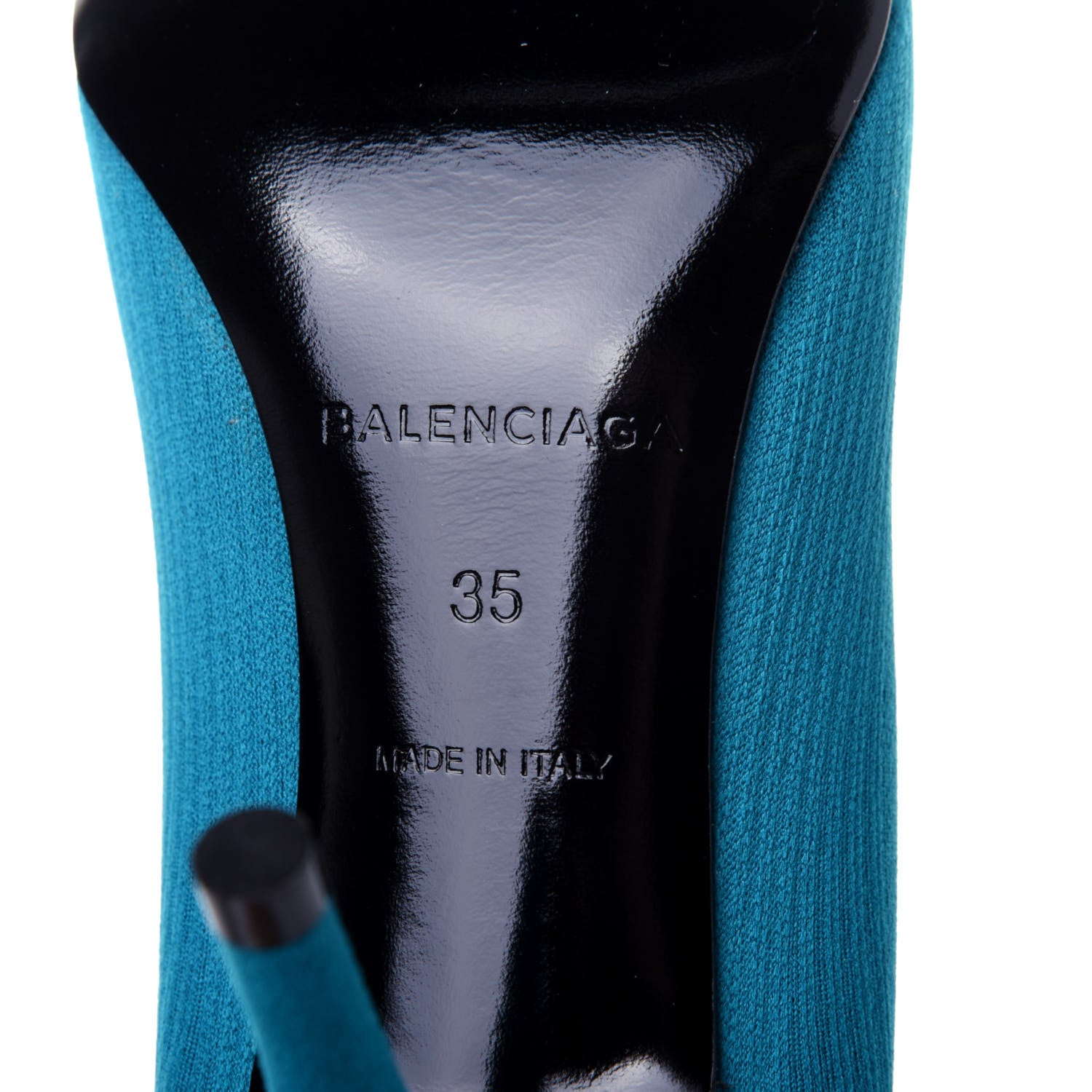 Balenciaga Jersey Crepe Pointed Toe Knife Booties 35 Azure 7 of 11