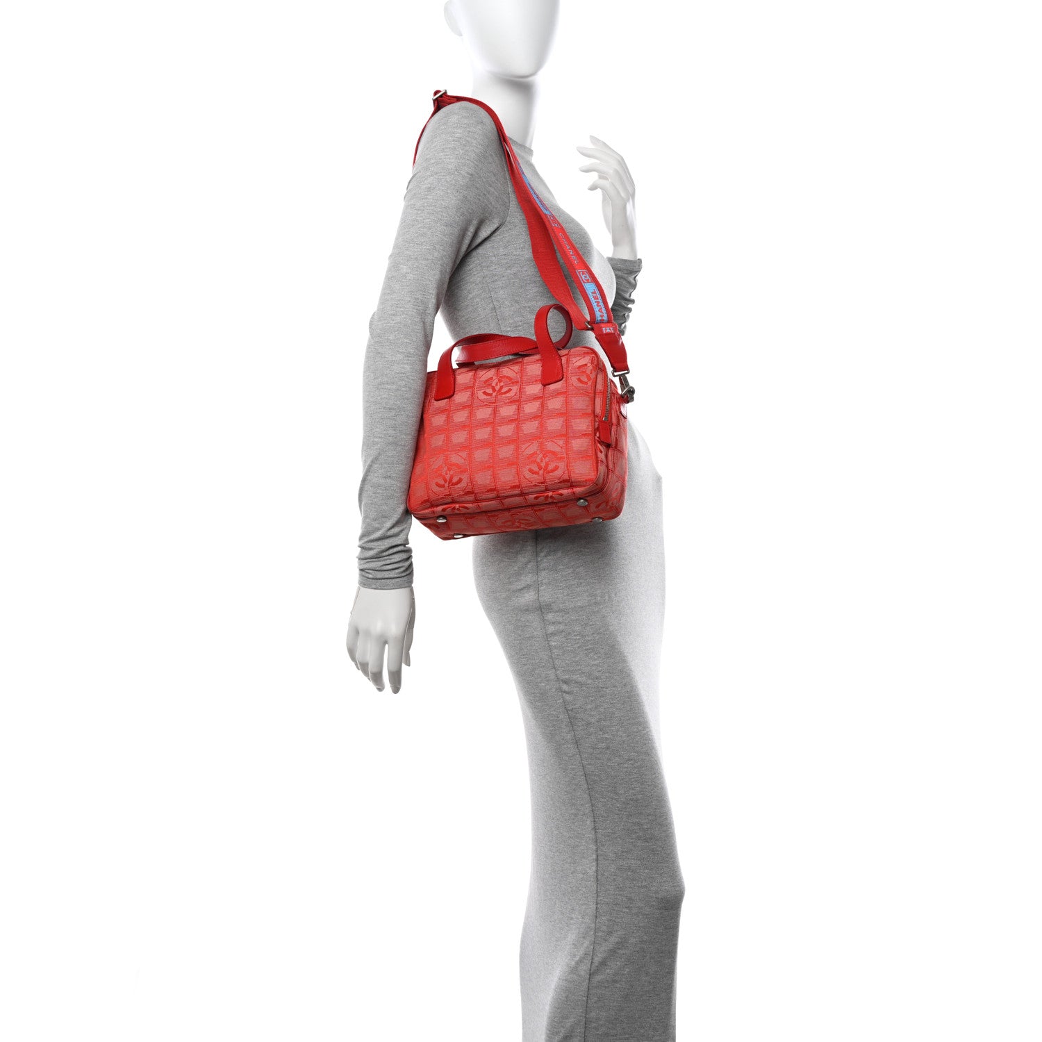 Chanel Nylon Small Travel Tote Red 2 of 20