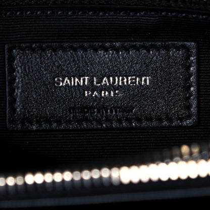 Saint Laurent Calfskin Y Quilted Monogram Medium Loulou Chain Satchel Black 6 of 10