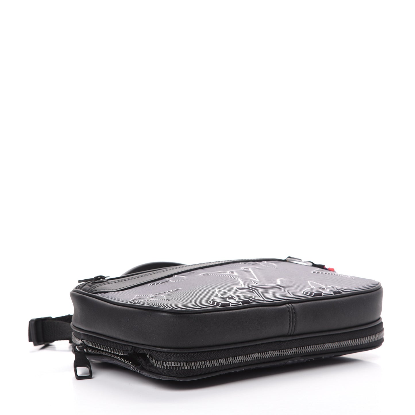 Calfskin Monogram 2054 Capsule Expandable Messenger Grey Black