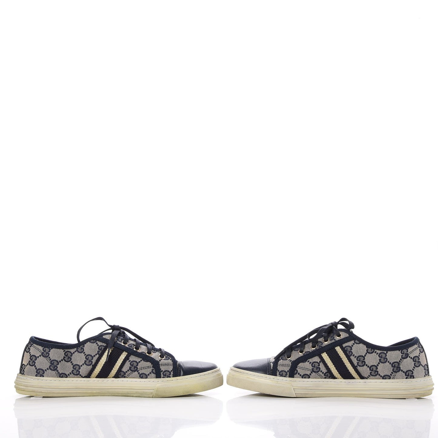 Monogram Web Sneakers 39 Navy Blue