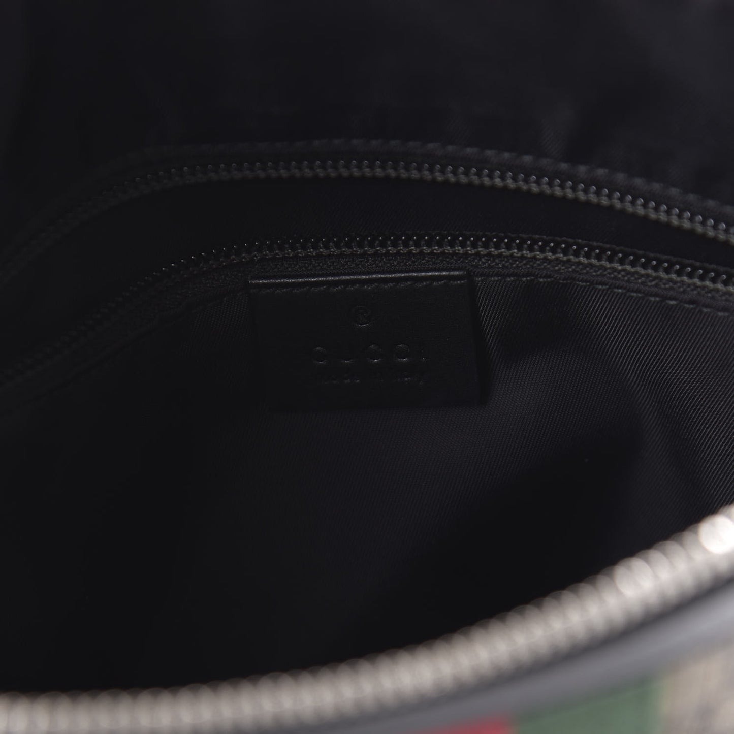 GG Supreme Monogram Web Messenger Bag Black