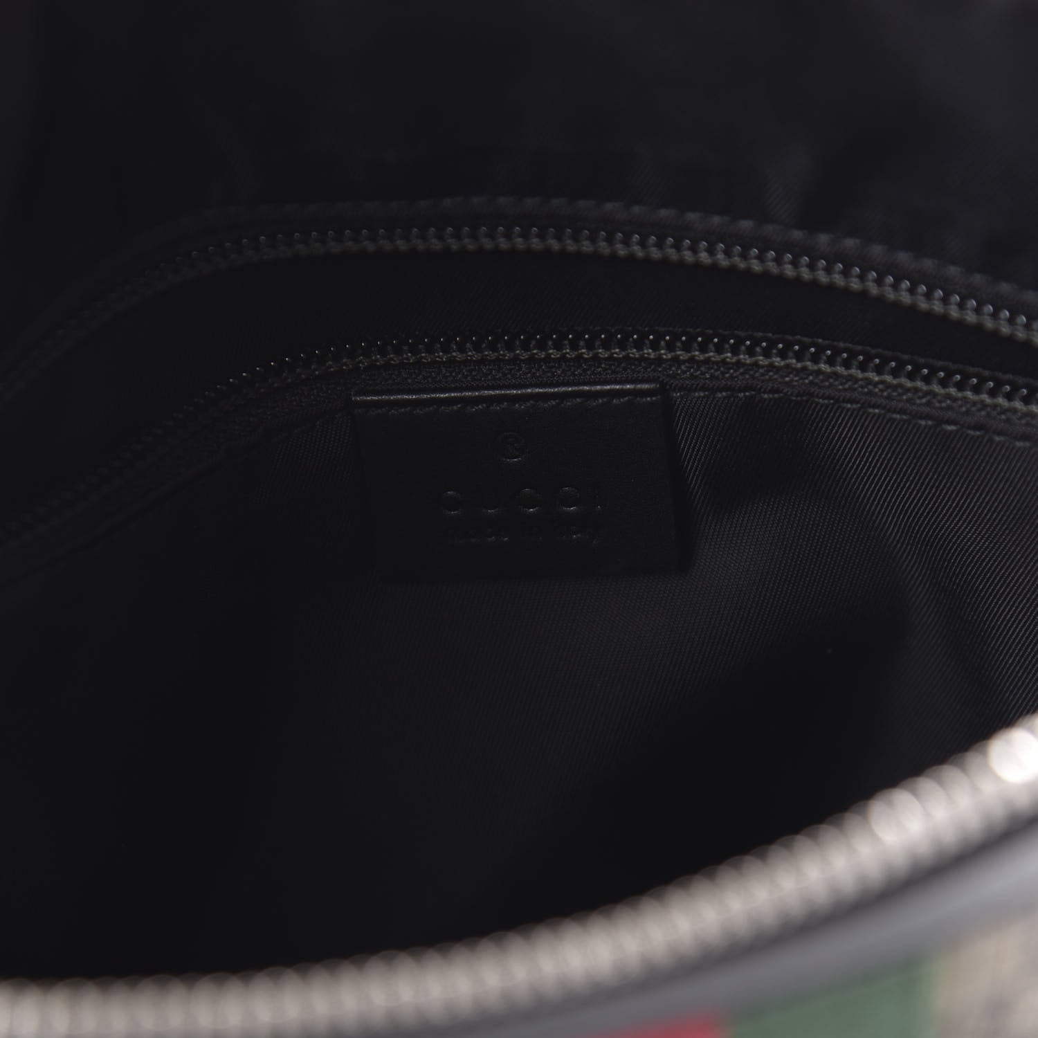 Gucci GG Supreme Monogram Web Messenger Bag Black 8 of 10