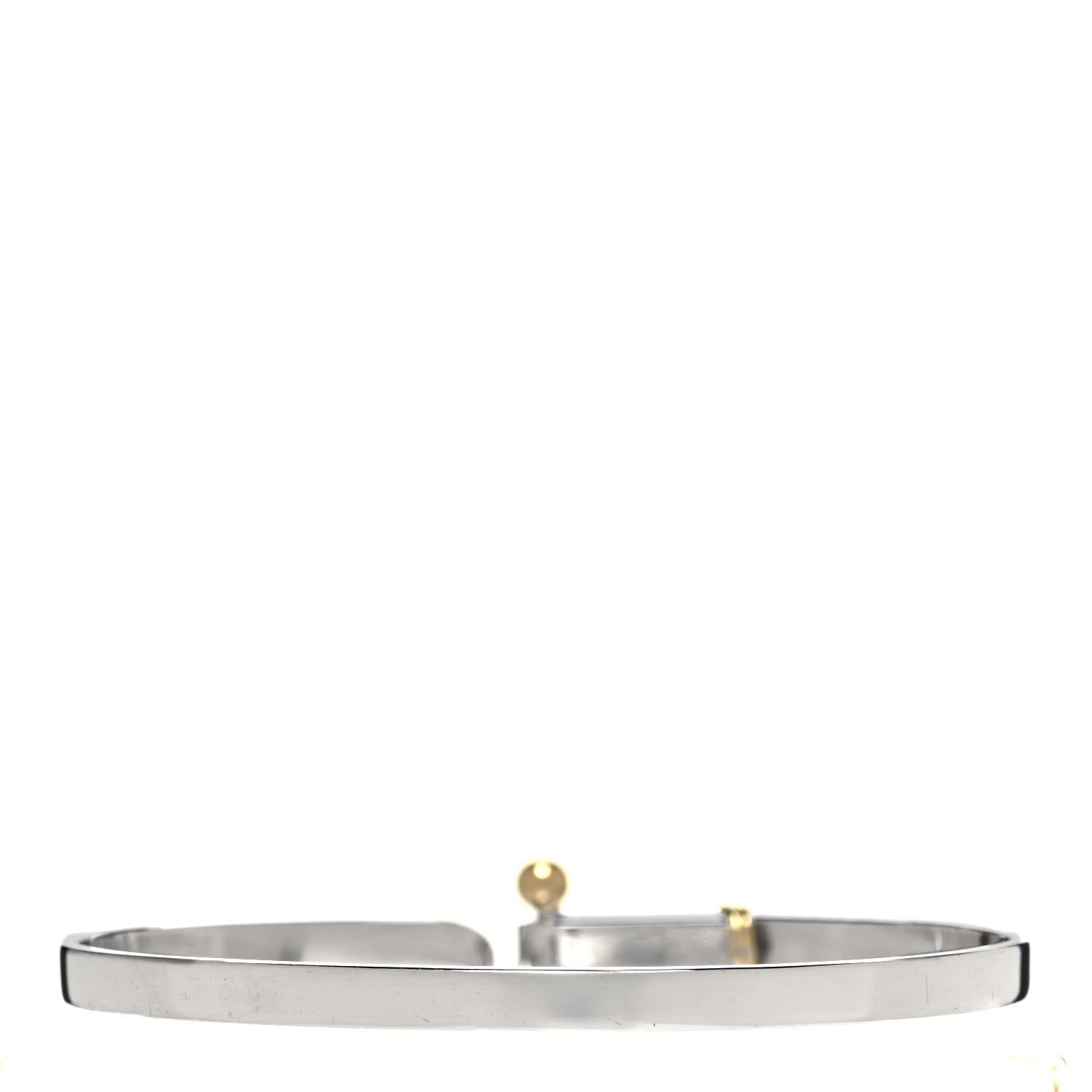 Tiffany Sterling Silver 18K Yellow Gold Hook Eye Bangle Bracelet 3 of 4