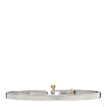 Tiffany Sterling Silver 18K Yellow Gold Hook Eye Bangle Bracelet 3 of 4