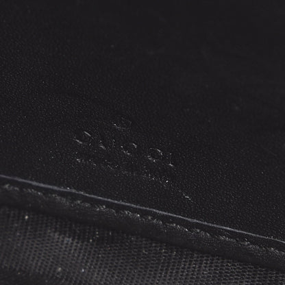 Gucci GG Supreme Monogram Moon Calfskin Zip Around Wallet Beige Ebony Black 6 of 9