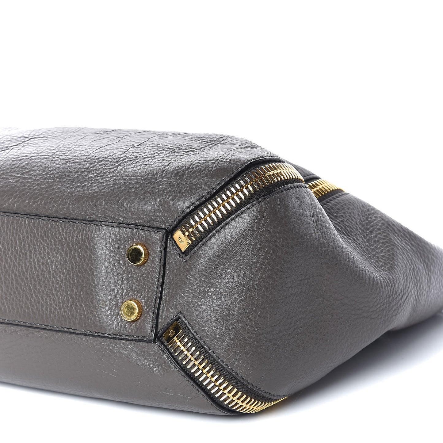 Grained Calfskin Sedgwick Medium Zipper Tote Graphite