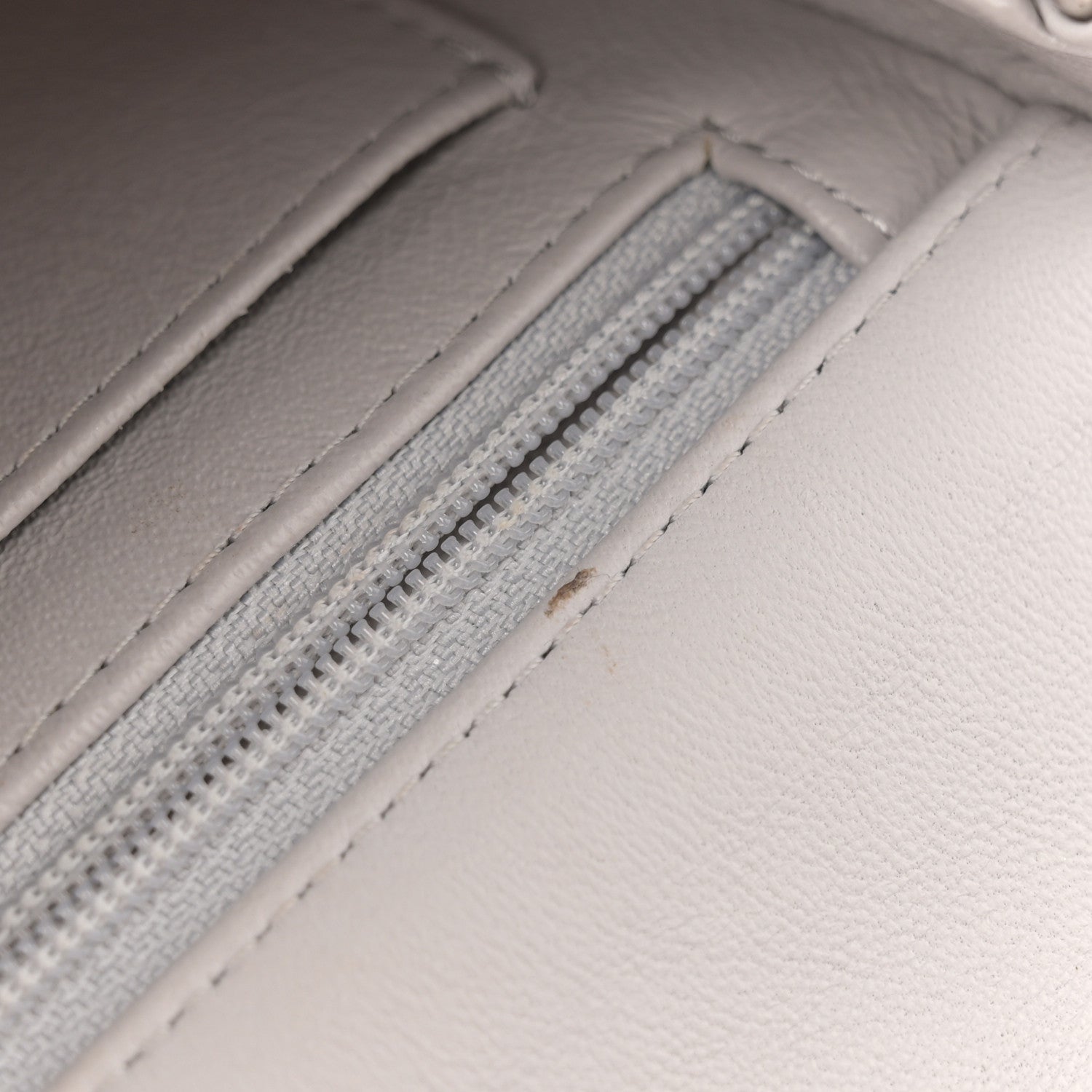 Chanel Lambskin Quilted Mini Rectangular Flap Grey 11 of 12