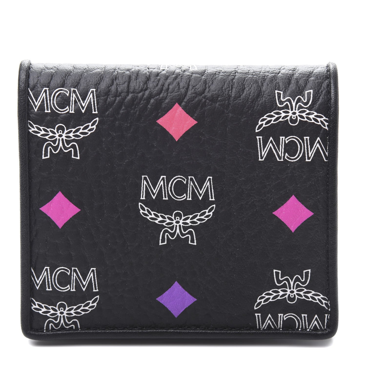 MCM Skyoptic Visetos ID Wallet Spectrum Diamond Black 1 of 8