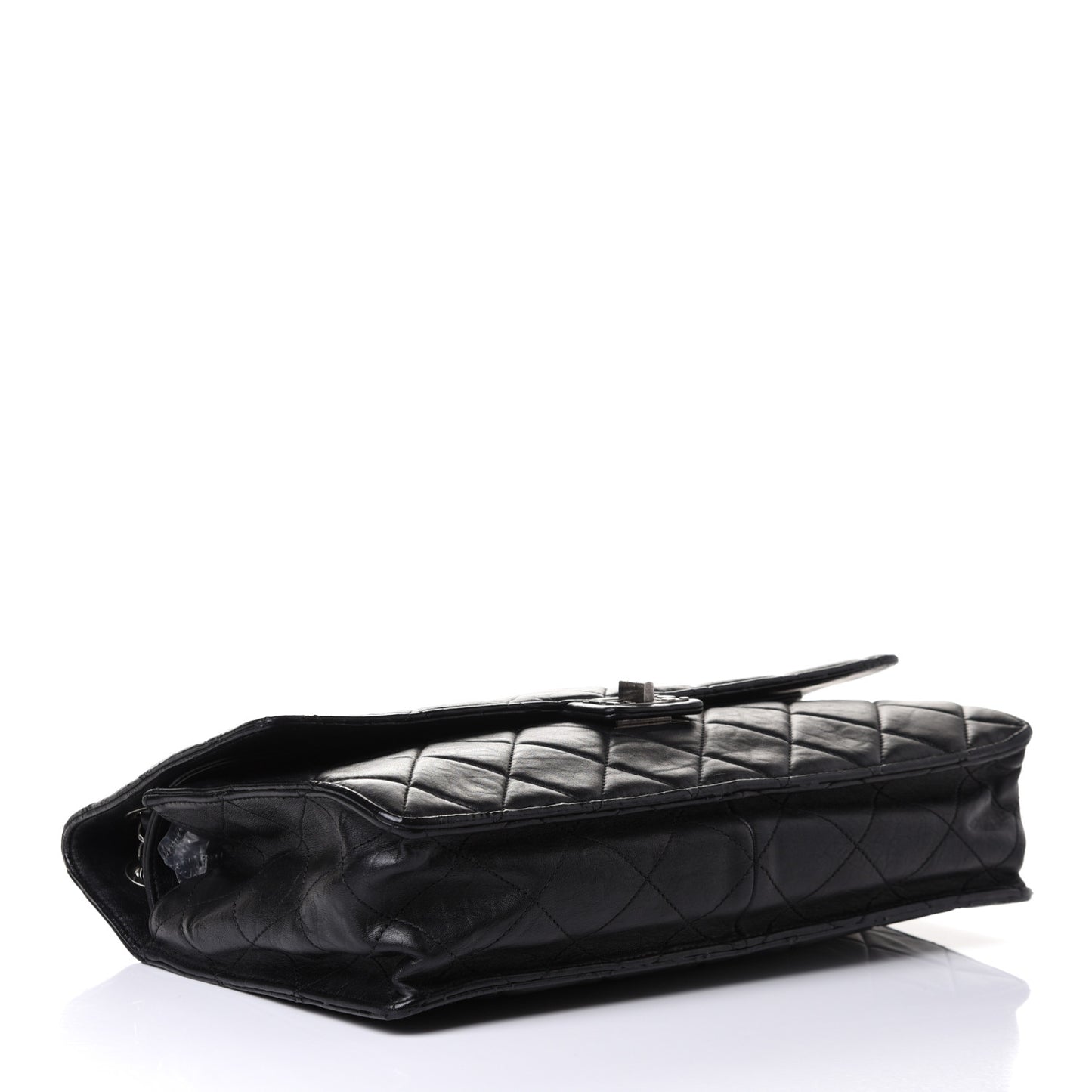 Washed Lambskin Maxi Take Away Flap Bag Black