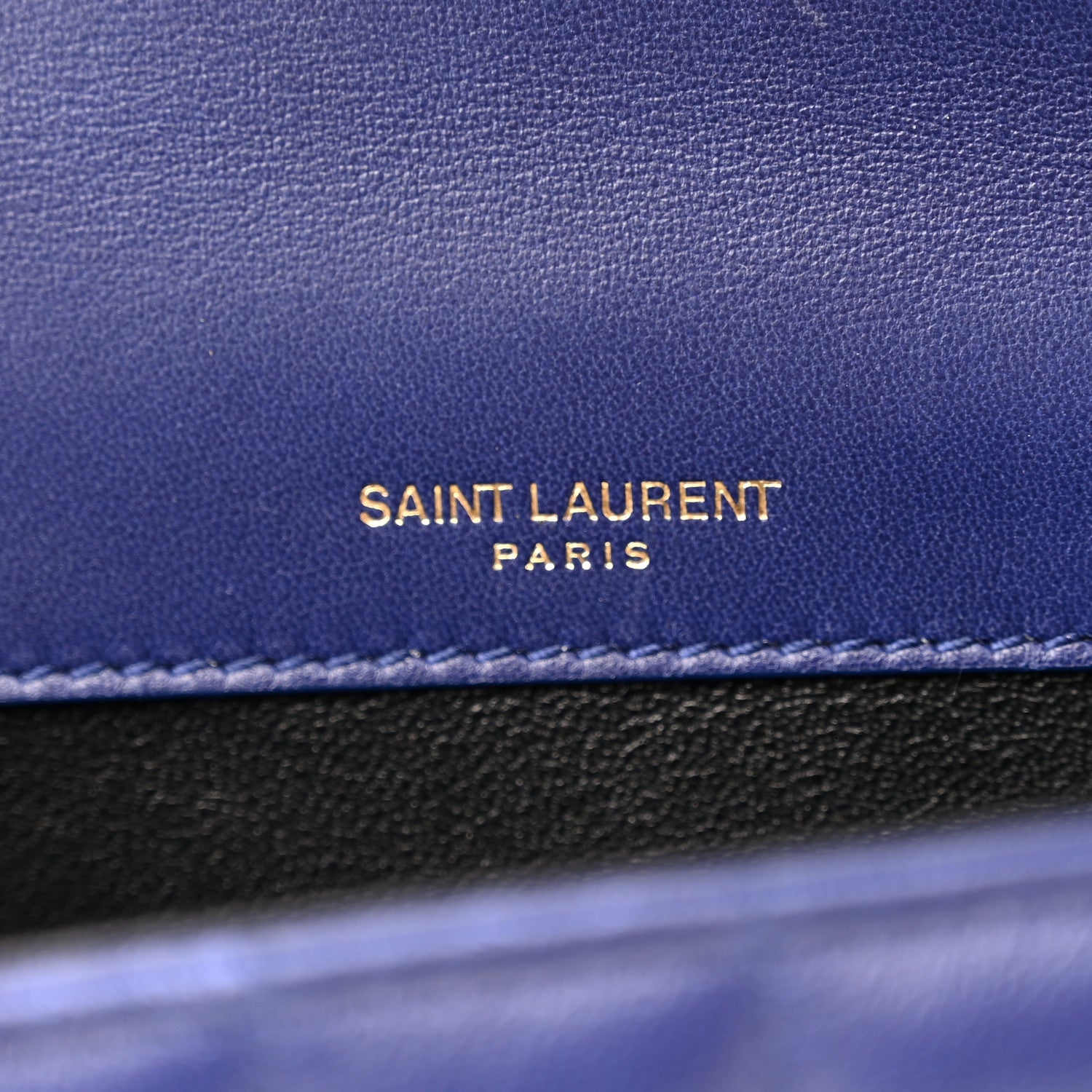 Saint Laurent Lambskin Matelasse Monogram Medium Vicky Chain Bag Blue 6 of 7