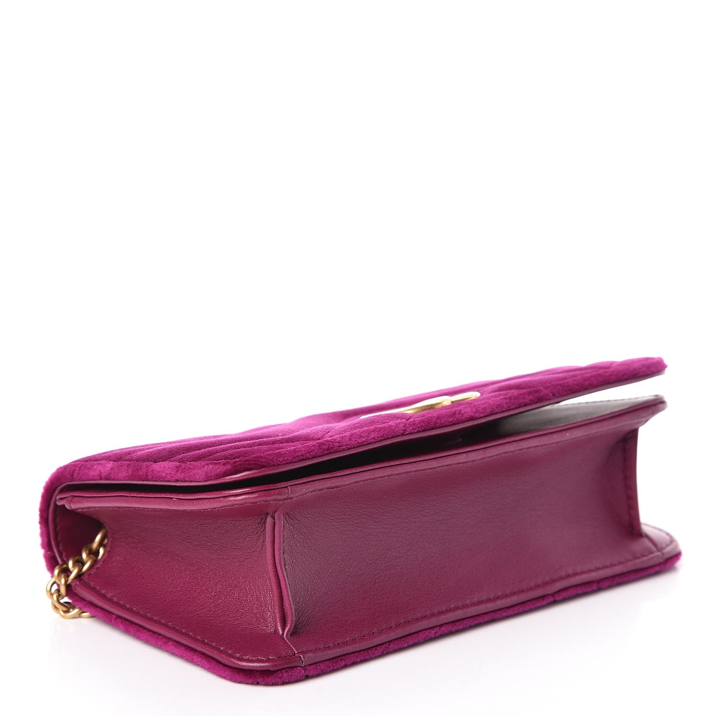 Velvet Matelasse GG Marmont Mini Bag Fuchsia Violet Cyclamen