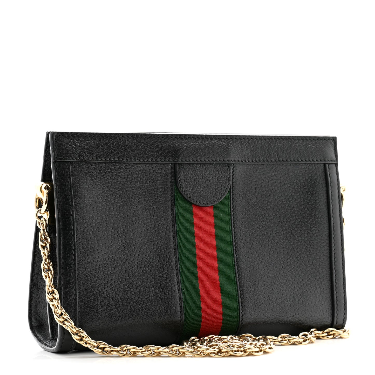 Calfskin GG Web Small Ophidia Chain Shoulder Bag Black