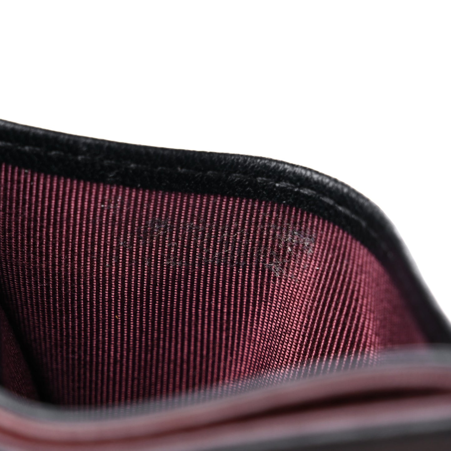 Lambskin Quilted Card Holder Black