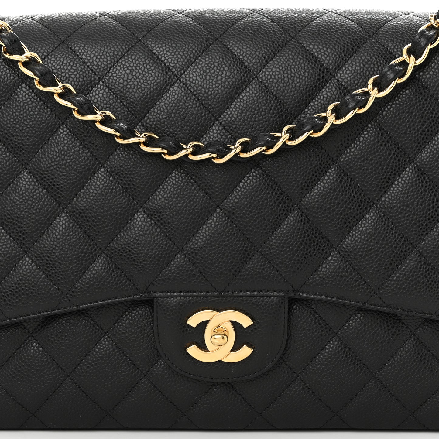 Caviar Quilted Maxi Single Flap Black