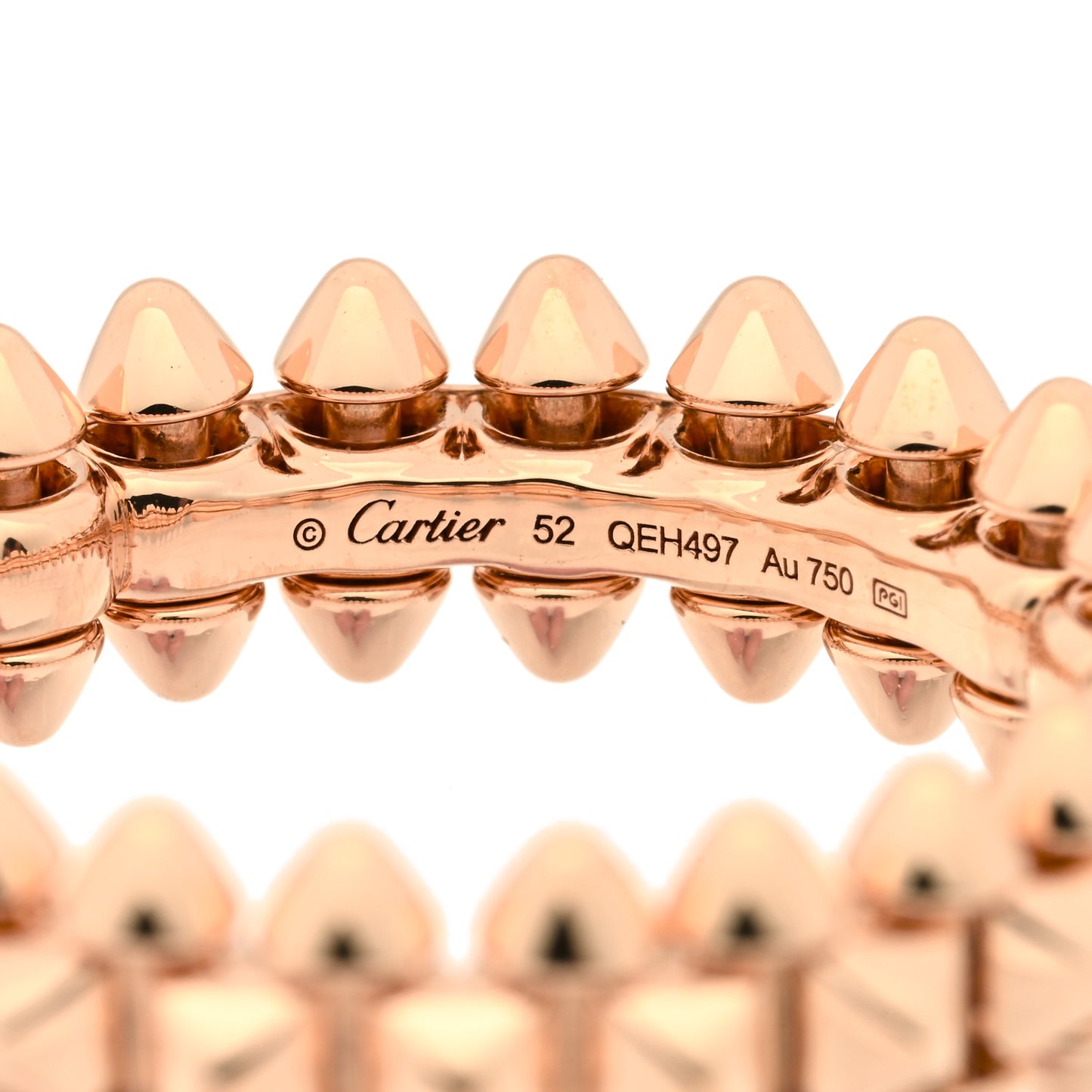 18K Pink Gold SM Clash De Cartier Ring 52 6
