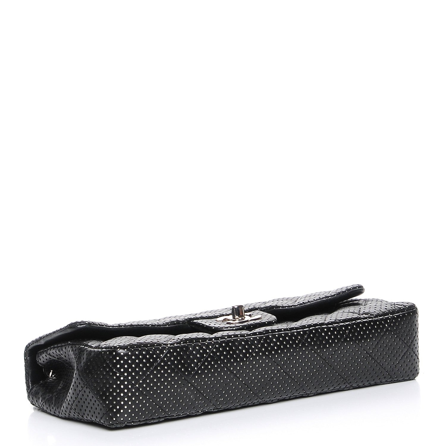 Chanel Lambskin Perforated East West Flap Black 4 of 7