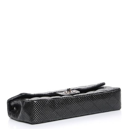 Chanel Lambskin Perforated East West Flap Black 4 of 7