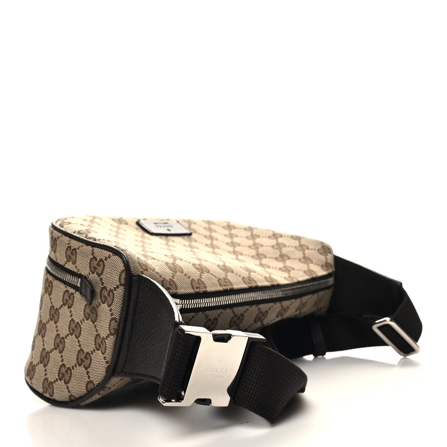 Monogram Dollar Calfskin Waist Pouch Beige Ebony Testa di Moro Marrone Scuro