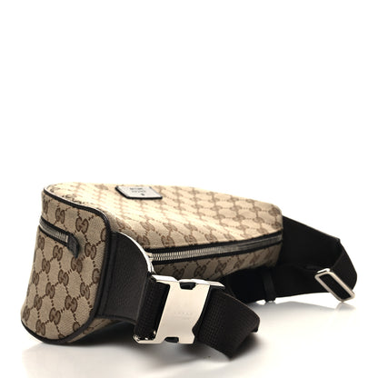 Gucci Monogram Dollar Calfskin Waist Pouch Beige Ebony Testa di Moro Marrone Scuro 3 of 10