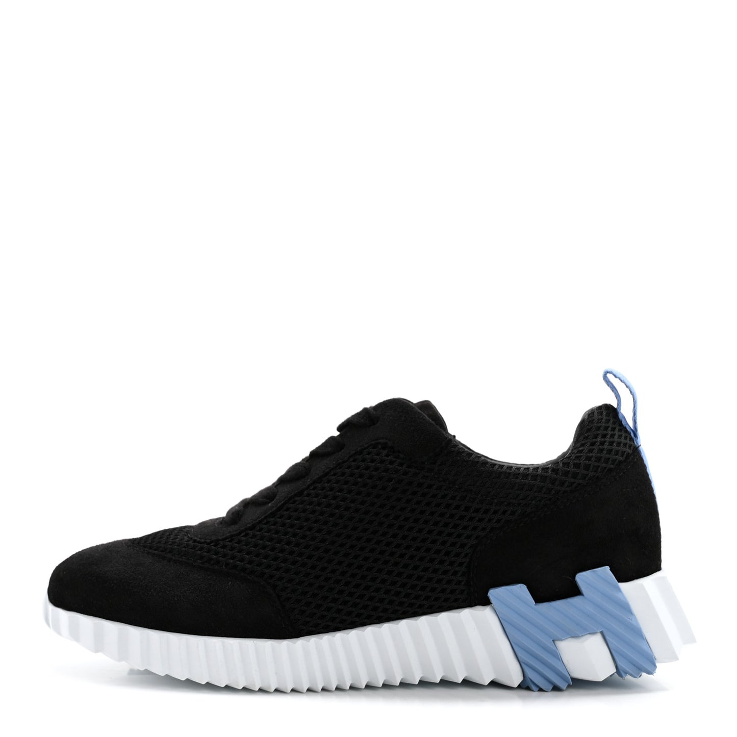 Air Mesh Suede Goatskin Bouncing Sneakers 37 Black Blue