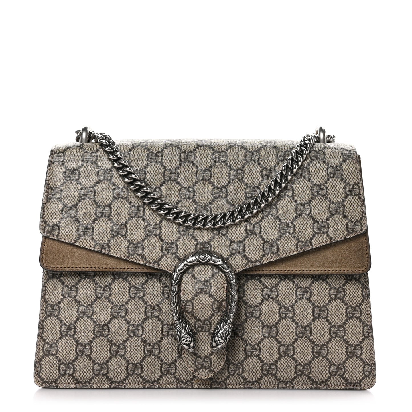 GG Supreme Monogram Medium Dionysus Shoulder Bag Taupe
