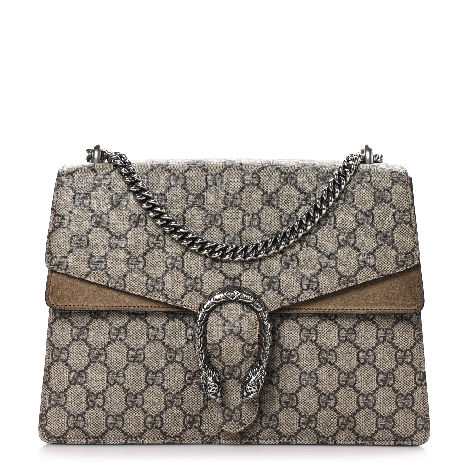 Gucci GG Supreme Monogram Medium Dionysus Shoulder Bag Taupe 1 of 13