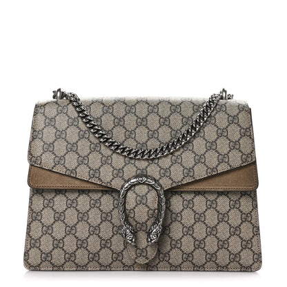 Gucci GG Supreme Monogram Medium Dionysus Shoulder Bag Taupe 1 of 13