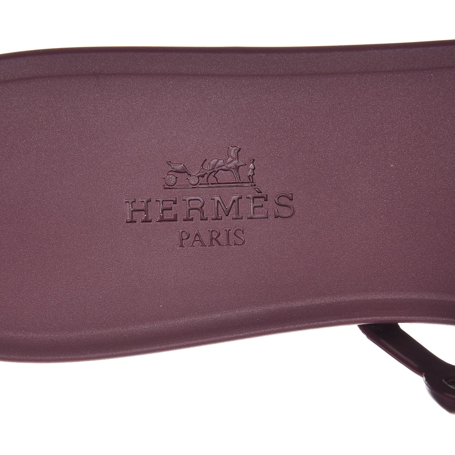 Hermes Rubber Chaine d'Ancre Rivage Sandals 37 Bordeaux 7 of 8