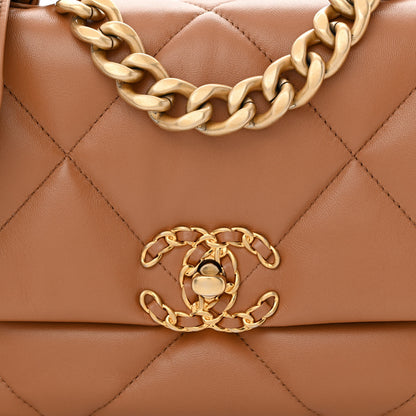 Chanel Lambskin Quilted Medium Chanel 19 Flap Brown 8 of 13