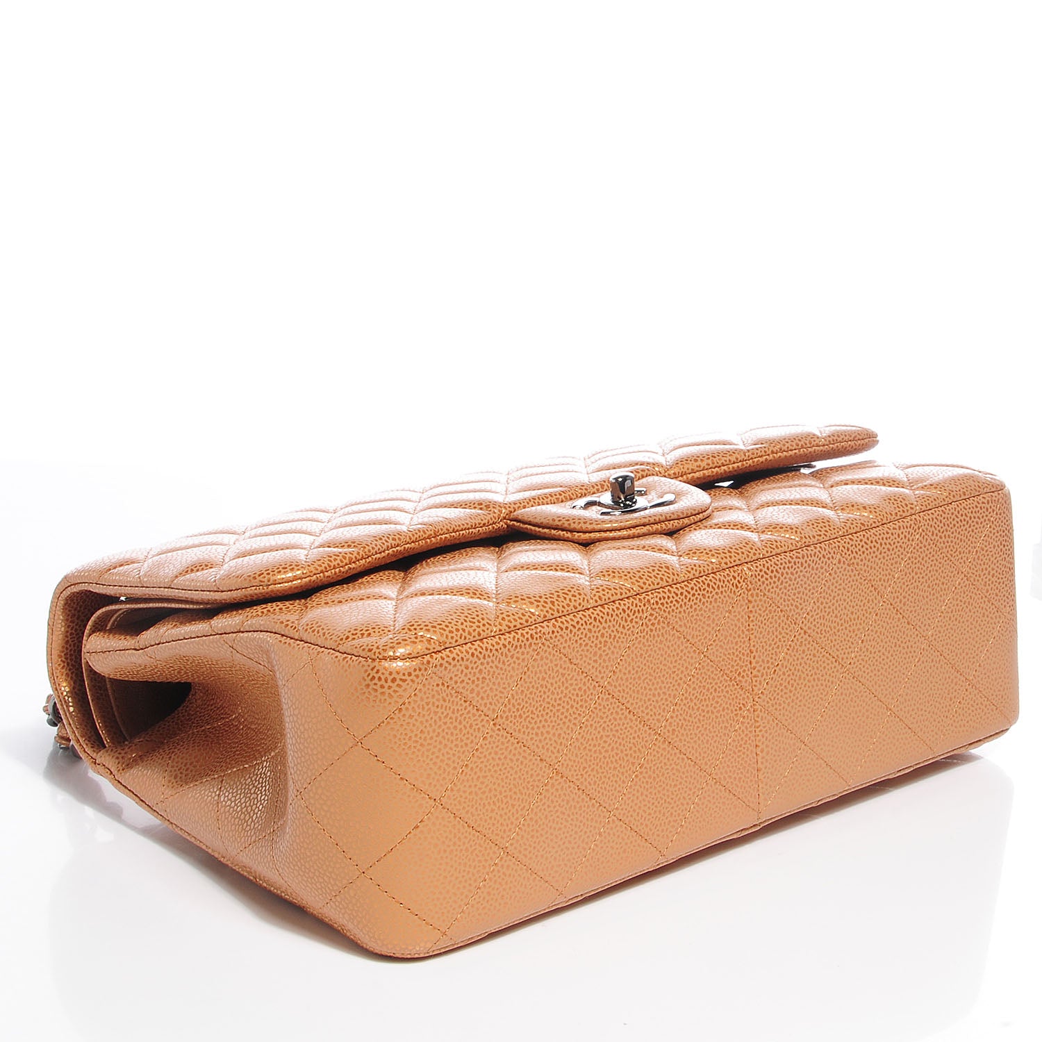 Chanel Metallic Caviar Quilted Jumbo Double Flap Copper 4 of 8