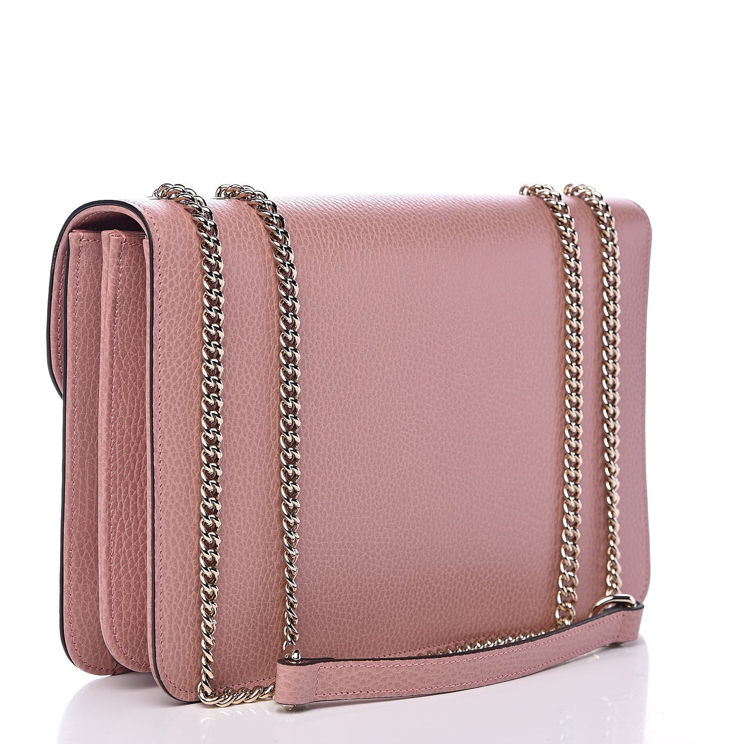 Gucci Dollar Calfskin Interlocking G Shoulder Bag Soft Pink 3 of 9